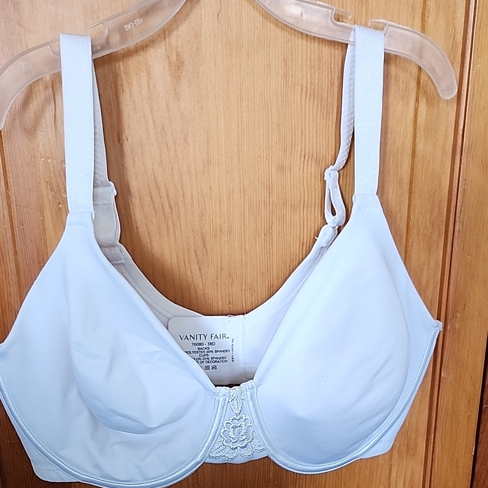 Vanity Fair White Full-Coverage Smooth Underwire Bra